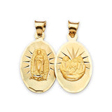 Guadalupe Double-Sided Pendant in 14K Gold