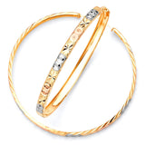 Hoop Earrings in 14K Tri-Color Gold