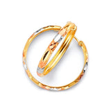 Hoop Earrings in 14K Tri-Color Gold