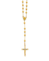 24'' Crucifix Five-Decade Rosary Necklace in 14K Gold