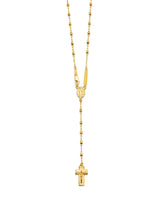 26'' Crucifix Five-Decade Rosary Necklace in 14K Gold