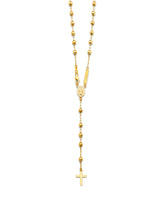 26'' Cross Five-Decade Rosary Necklace in 14K Gold