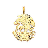 Eagle Mens Pendant in 14K Gold