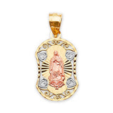 Guadalupe Pendant in 14K Tri-Color Gold