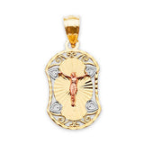 Jesucristo Pendant in 14K Tri-Color Gold