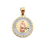 Guadalupe Pendant in 14K Tri-Color Gold