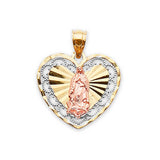 Guadalupe Pendant in 14K Tri-Color Gold