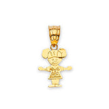Girls Pendant in 14K Gold