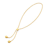 Adjustable 9"-10" Heart Link Anklet in 14K Gold