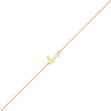 Adjustable 9"-10" Link Anklet in 14K Gold