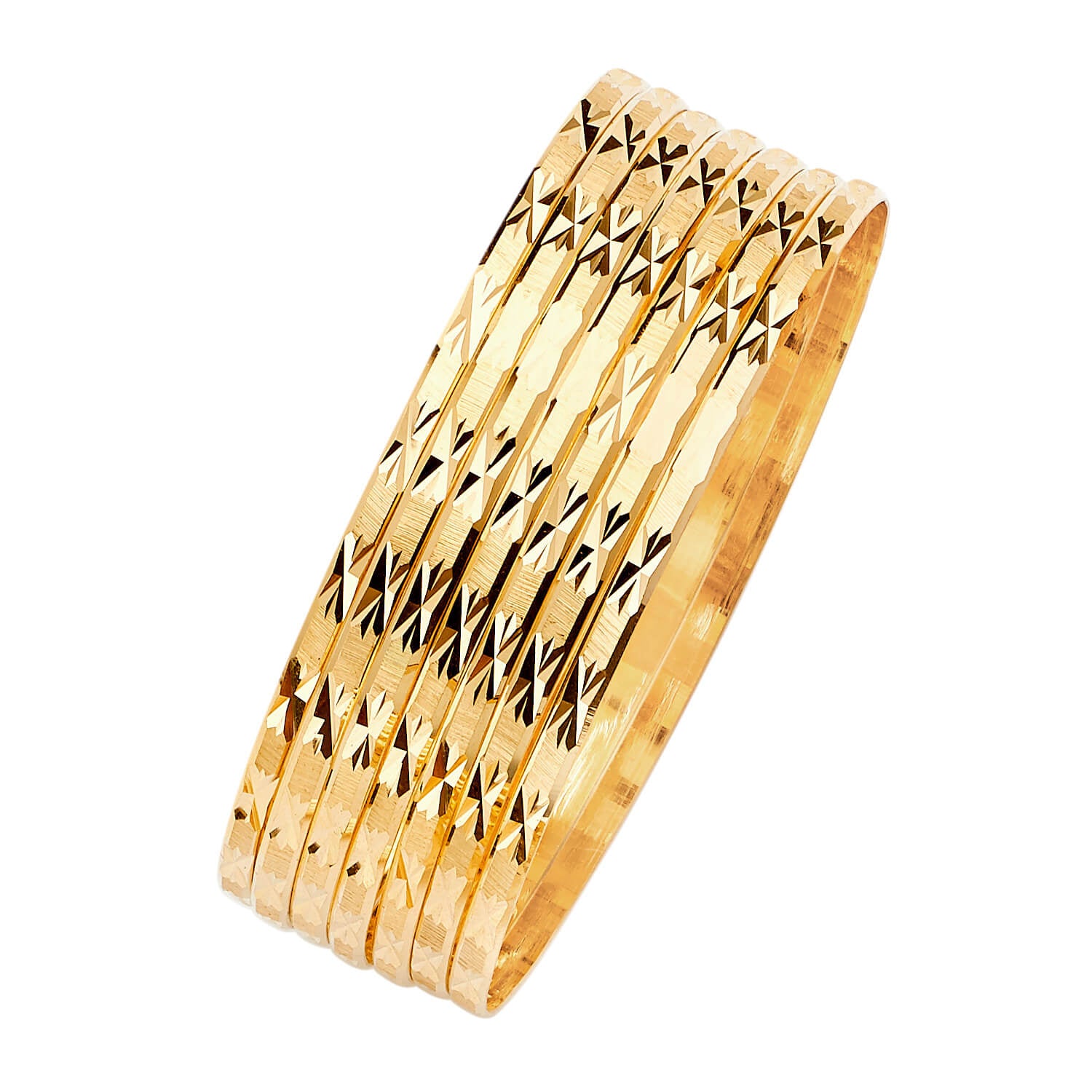 Day Bracelets 14k Gold Star Solid Ladies 7-Day Bangle In 14K Gold