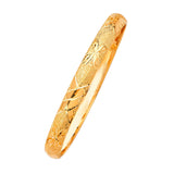Flower Flexible Ladies Bangle in 14K Gold