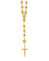 32'' Crucifix Five-Decade Rosary Necklace in 14K Gold