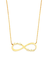 17'' Infinity Personalized Charm Necklace in 14K Gold