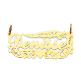 Heart Personalized Ladies Pendant in 14K Gold