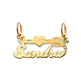 Heart Personalized Ladies Pendant in 14K Gold