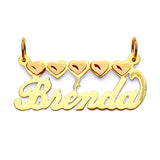 Heart Personalized Pendant in 14K Two-Tone Gold