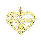 Heart Personalized Pendant in 14K Gold