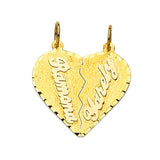 Heart Personalized Pendant in 14K Gold