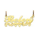 Heart Personalized Pendant in 14K Gold