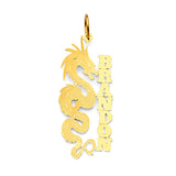 Dragon Personalized Pendant in 14K Gold