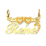 Heart Personalized Pendant in 14K Gold