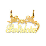 Cupid Personalized Ladies Pendant in 14K Gold
