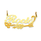 Heart Personalized Pendant in 14K Gold
