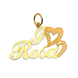 Heart Personalized Pendant in 14K Gold