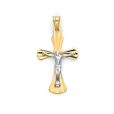 Crucifix pendant in 14K Two-Tone Gold