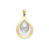 Eye Drop Pendant in 14K Two-Tone Gold