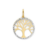 Tree pendant in 14K Two-Tone Gold