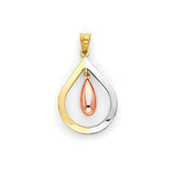 Pendant in 14K Tri-Color Gold