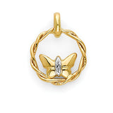Butterfly Pendant in 14K Two-Tone Gold
