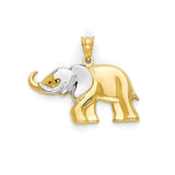 Elephant Pendant in 14K Two-Tone Gold