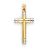 Cross Pendant in 14K Two-Tone Gold
