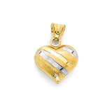 Heart Pendant in 14K Two-Tone Gold
