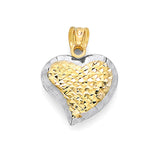 Heart Pendant in 14K Two-Tone Gold
