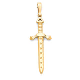 Knife Pendant in 14K Gold