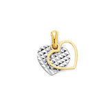 Heart Pendant in 14K Two-Tone Gold