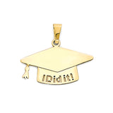 Graduation Cap Pendant in 14K Gold