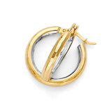 Hoop Earrings in 14K Two-Tone Gold