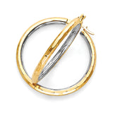 Hoop Earrings in 14K Two-Tone Gold