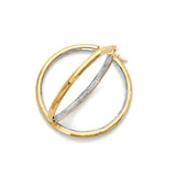 Hoop Earrings in 14K Two-Tone Gold