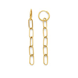 Paperclip Link Drop Earrings in 14K Gold