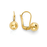 Gold Ball Huggie Earrings in 14K Gold