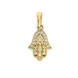 White CZ Pendant In 14K Gold