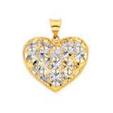Heart Pendant in 14K Two-Tone Gold