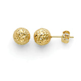 Gold Ball Stud Earrings in 14K Gold