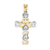 Crucifix Pendant in 14K Two-Tone Gold